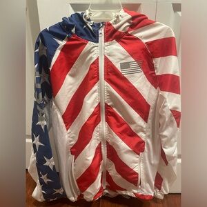 New mens Carbon flag jacket - sailing , July 4, patriotic, Memorial Day.